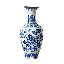 青花瓷花瓶图案装饰素材