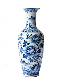 青花瓷花瓶传统装饰艺术品
