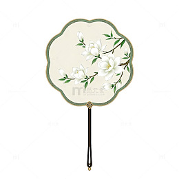 传统中国风扇子插画素材