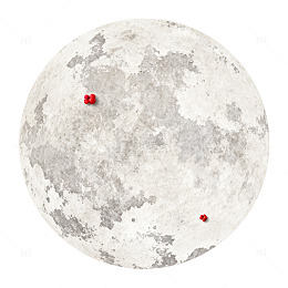 简约月相天文科普插画