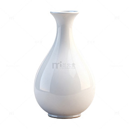 简约白瓷花瓶