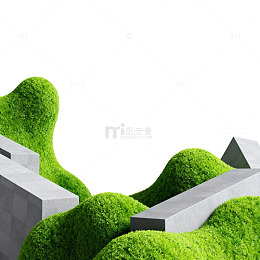 未来主义风格建筑与绿植融合艺术图片