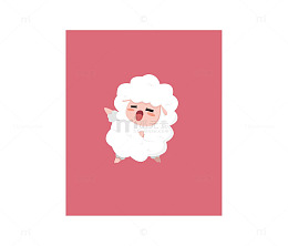 矢量卡通羊元素
