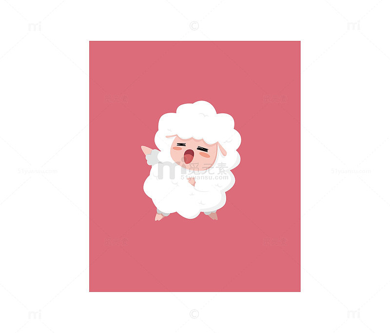 矢量卡通羊元素