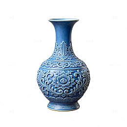 青花瓷花瓶图案装饰元素