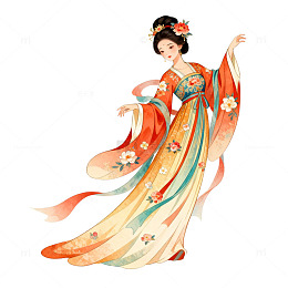 古风美女插画素材