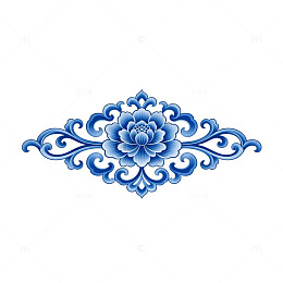 青花瓷风格装饰图案