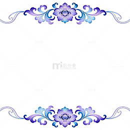 华丽花纹边框装饰图案