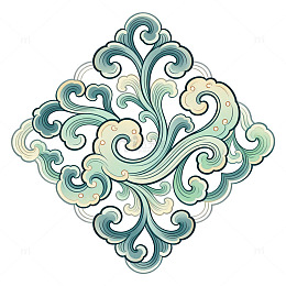华丽花纹图案装饰设计素材
