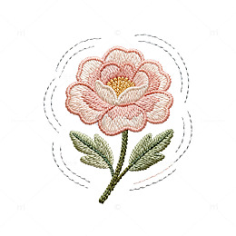 刺绣花朵图案手工艺品