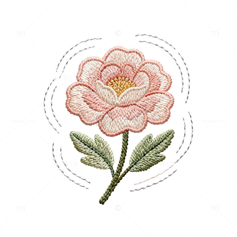 刺绣花朵图案手工艺品