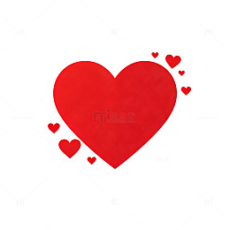 红色爱心浪漫爱情图案设计元素
