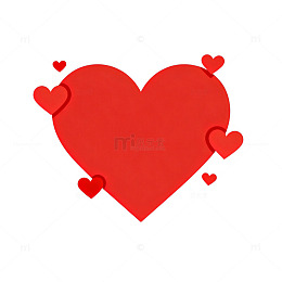 红色心形图案设计素材