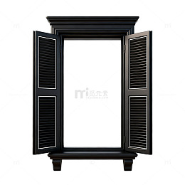 黑色复古衣柜设计素材