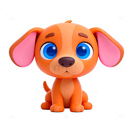 卡通小狗3D模型素材