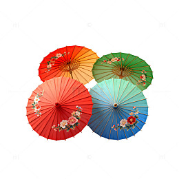 东方风情纸伞装饰画