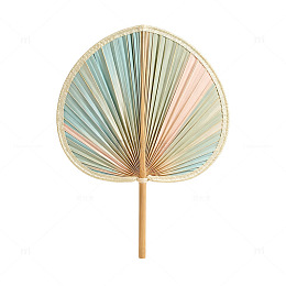 淡雅扇面传统工艺品装饰元素