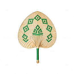 草编扇子传统手工艺装饰品