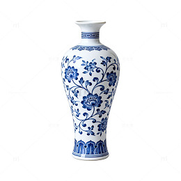 青花瓷花瓶图案装饰素材