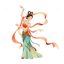 古典舞插画素材