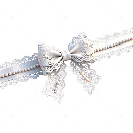 蕾丝珍珠蝴蝶结饰品