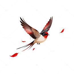 飞鸟插画春季自然风光