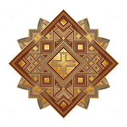 华丽对称装饰图案设计素材