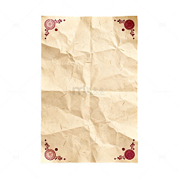 古旧纸张红色印章装饰素材