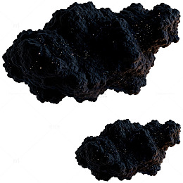 黑色云状物体数字绘画