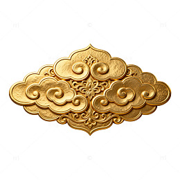 传统金色祥云装饰图案