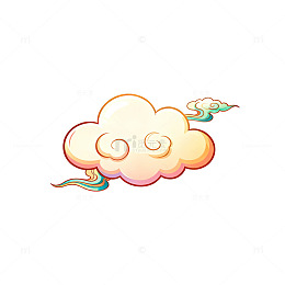 彩绘云彩图案矢量设计元素