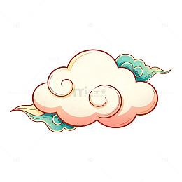 卡通风格云彩图案设计元素