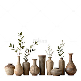 简约陶瓶绿植装饰