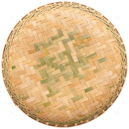 传统编织篮子特写