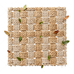 编织垫落叶装饰图