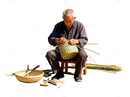 传统竹编手艺编织场景