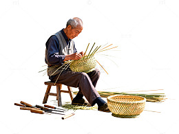 传统手工艺编织场景素材