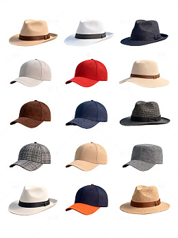 多样帽子设计素材