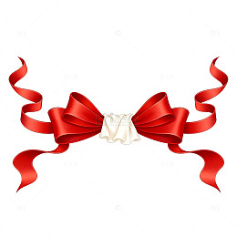 红色蝴蝶结装饰图案