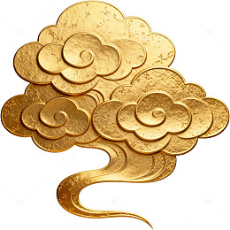 金色祥云传统装饰图案