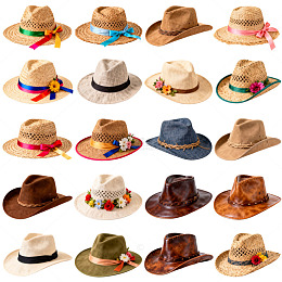 多彩草帽时尚配饰