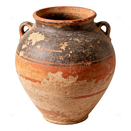 古朴陶罐文物展示