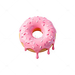 3D甜甜圈甜点模型渲染