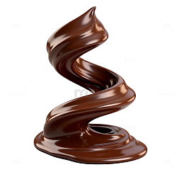 旋转巧克力浆特写美食素材