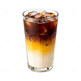 冰咖啡饮品透明玻璃杯图