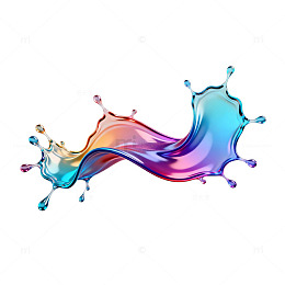 炫彩飞溅水滴艺术图案