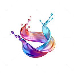 彩溅液体艺术效果图案
