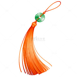 传统中式玉佩流苏挂饰