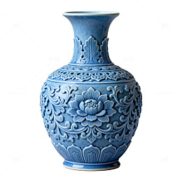 青花瓷花瓶雕刻艺术