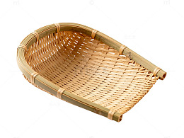 竹编托盘工艺品展示